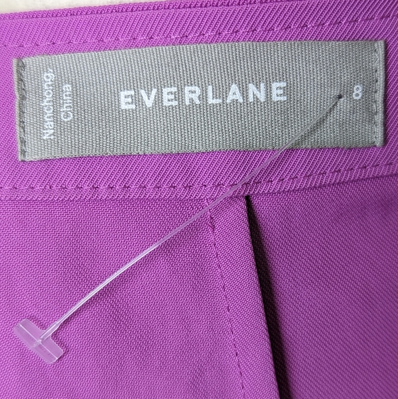 Everlane Dress Lilac Purple Button Front Picnic Dress Japanese GoWeave Size 8 - Picture 14 of 15